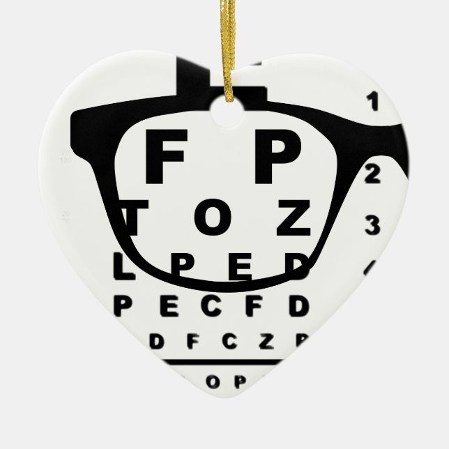 Blurr Eye Test Chart Keramikornament (Vorne)