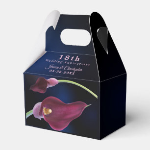 Blurred Blue Calla Lily 18. Hochzeitstag Geschenkschachtel