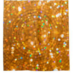 Blurred bokeh Weihnachten goldener Luxus. Duschvorhang