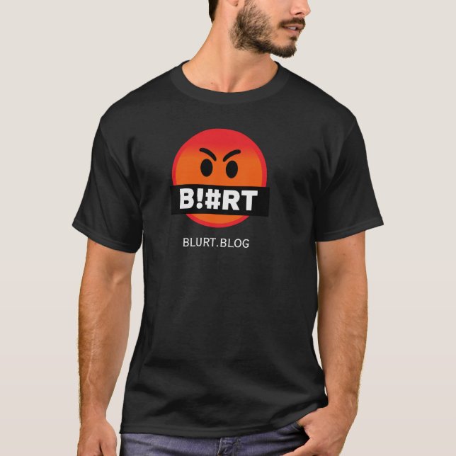 Blurt.blog schwarzes Hemd T-Shirt (Vorderseite)