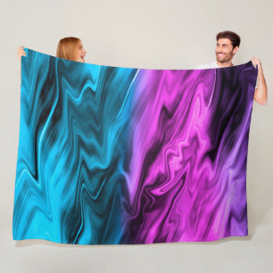 Blurter Hintergrund modische Farbe und Blau Fleecedecke