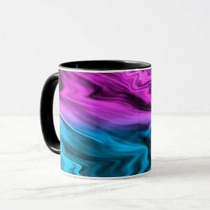 Blurter Hintergrund modische Farbe und Blau Tasse