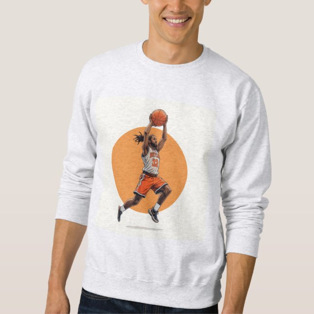 blusa branca masculina basketball  sweatshirt (Vorderseite)