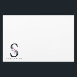 BLUSBLAU BLUE FLORAL ALPHABETS NAME LETTER S BRIEFPAPIER<br><div class="desc">Wenn Sie weitere Anpassungen benötigen,  schreiben Sie mir bitte an yellowfebstudio@gmail.com.</div>