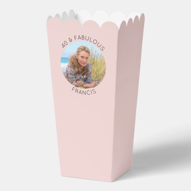 Blush 40 & Fabulous Foto Geschenkschachtel (Vorderseite)