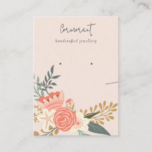 Blush Ambrosia Floral Earring Nekklammer Display Visitenkarte