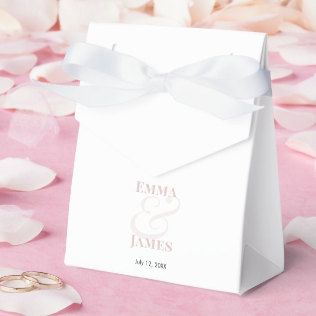 Blush Ampersand Hochzeit | Benutzerdefinierte Name Geschenkschachtel (Hochzeit)