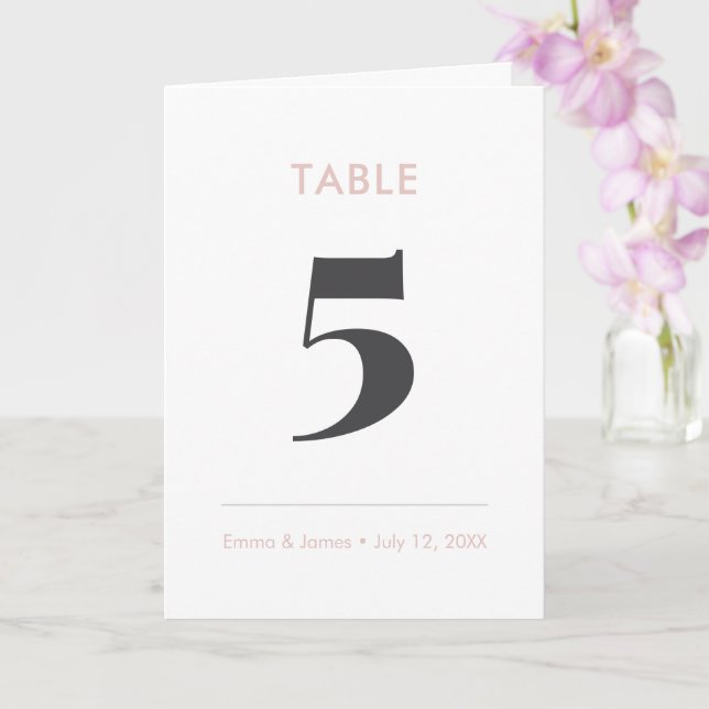 Blush Ampersand | Tischnummer (gefaltet) (Orchidee)