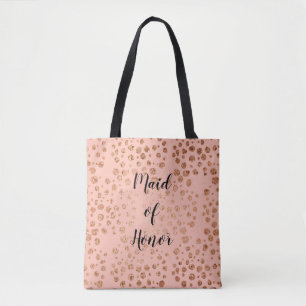Blush and Gold Confetti Trauzeugin Toag