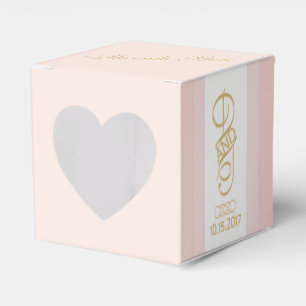 Blush and Gold Danke Geschenkboxen Geschenkschachtel