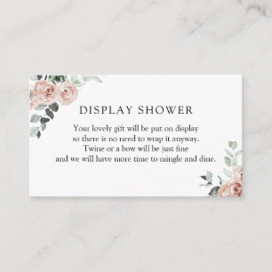 Blush and Greenerary Display Shower Enclosure Card Begleitkarte