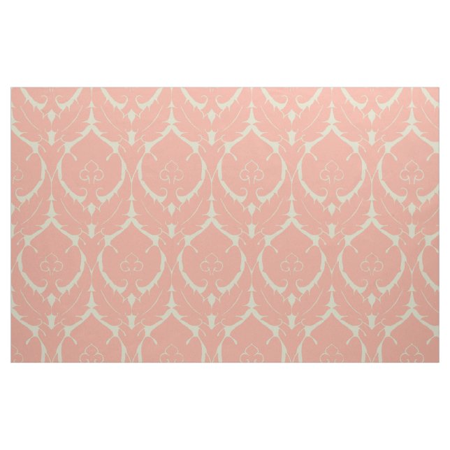 Blush and Ivory Simple Renaissance Damask Stoff (Fat Quarter (45,7 x 55,9 cm))