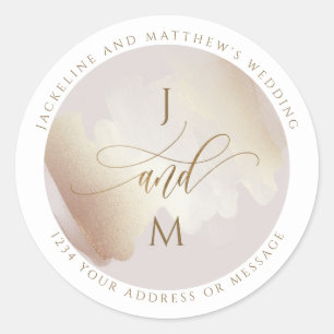 Blush and Terracotta Wedding Umschlag Aufkleber /