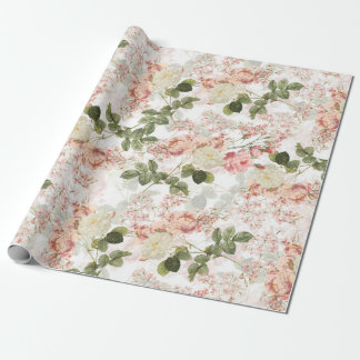 Blush Antiquitätenrausch Rose in weißem Muster Geschenkpapier