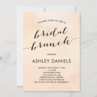 Blush Apricot Watercolor Bridal Brunch Einladung