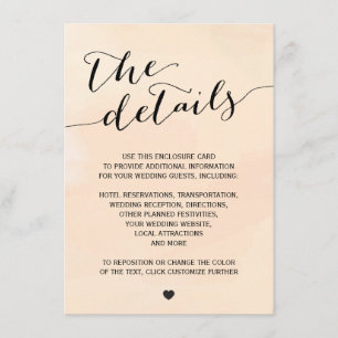 Blush Apricot Watercolor Einladungskarte