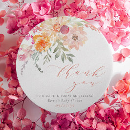 Blush & Aquamarin Spring Floral Baby Dusche Vielen Geschenkanhänger