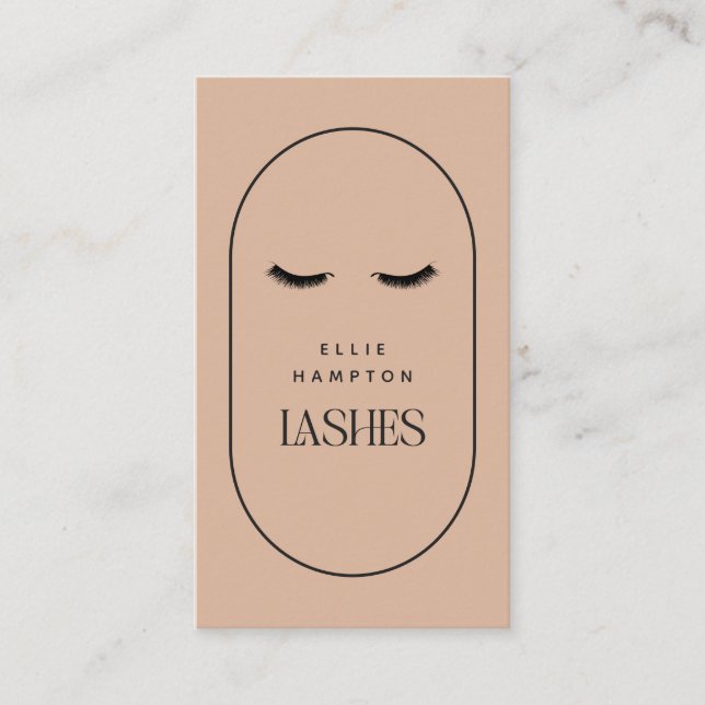 Blush Arch Lashes Schönheit Kosmetisch individuell Visitenkarte (Vorderseite)