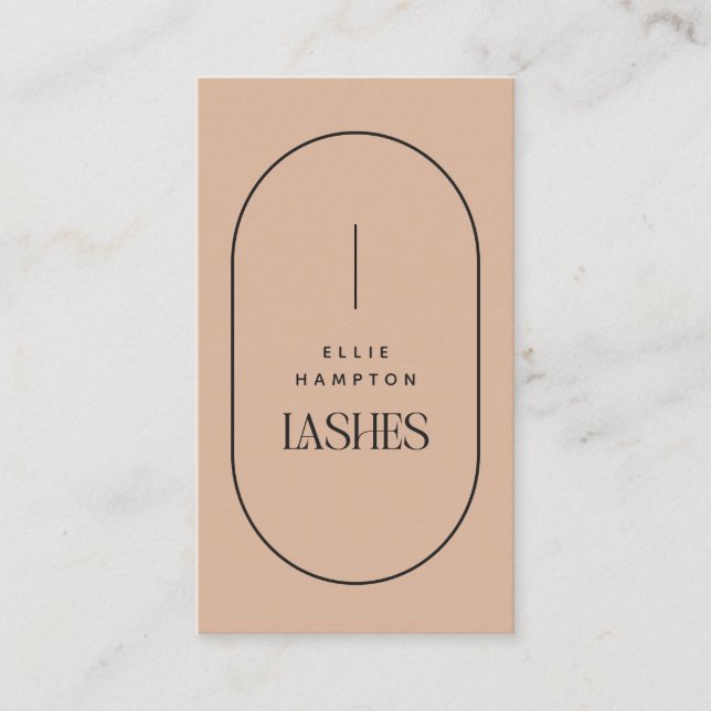 Blush Arch Lashes Schönheit Minimalistisch anpassb Visitenkarte (Vorderseite)