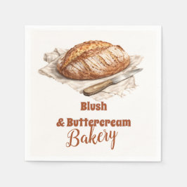 Blush Artisan Bread Bakery Business Serviette