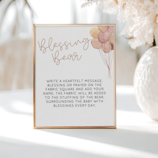 Blush Balloons Blessing Bear Poster (Von Creator hochgeladen)