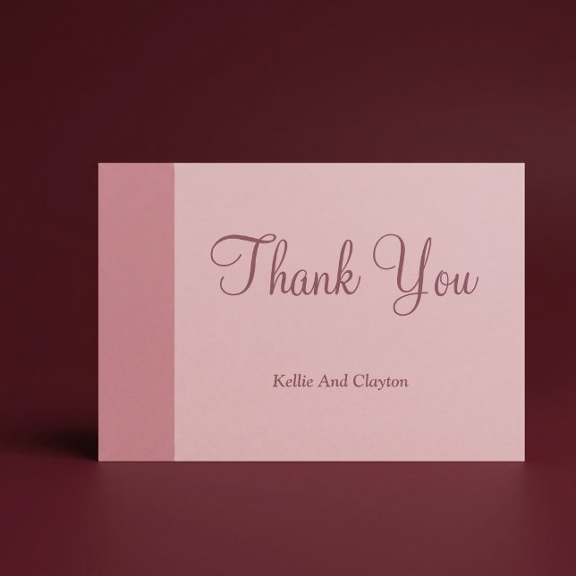 Blush Bar Minimalistische moderne Dankeskarten (Von Creator hochgeladen)