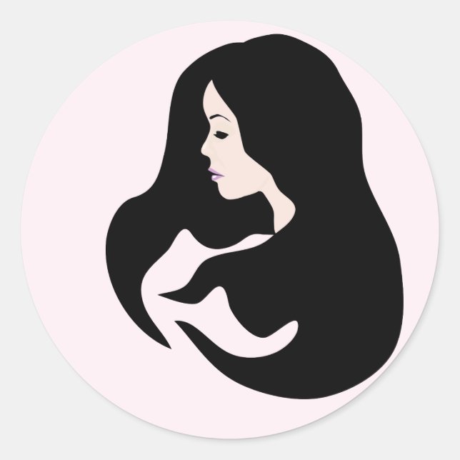 Blush Beauty Icon Runder Aufkleber (Vorderseite)