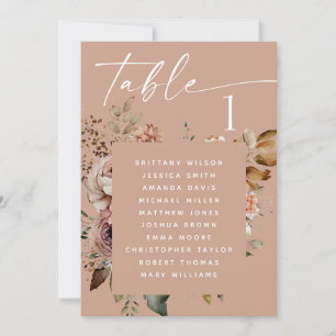 Blush Beige Romantische Blumenstühle Einladung