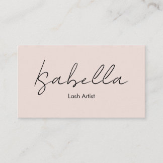 Blush Beige Wimpernkünstlerin Visitenkarte