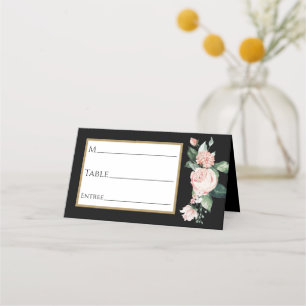 Blush Black Wedding Platzkarte