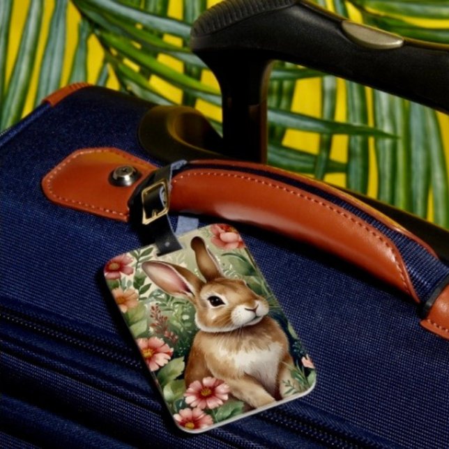 Blush Blogs und Bunny Luggage Tag Gepäckanhänger (Von Creator hochgeladen)