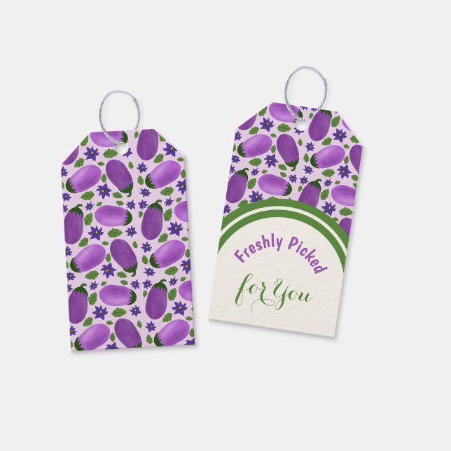 Blush & Bloom Aubergine-Kollektion – Sanftes Lila Geschenkanhänger (Von Creator hochgeladen)