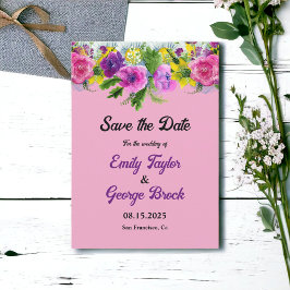 Blush Bloom Botanical Country Boho Blumenhochzeit Save The Date