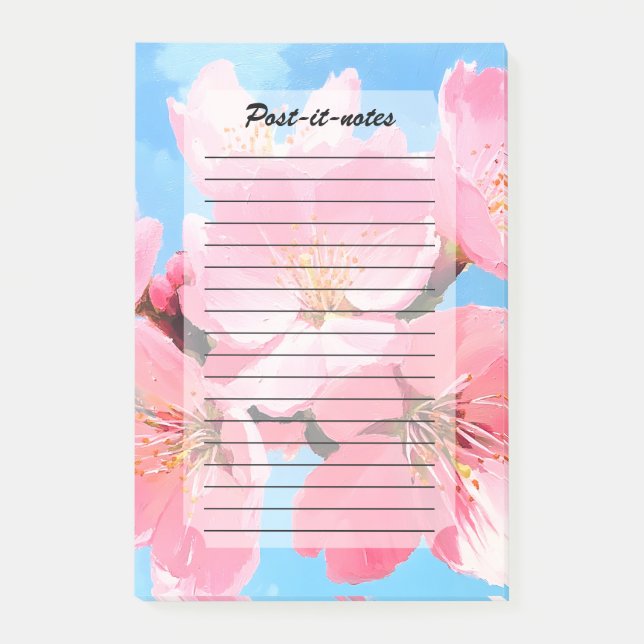 Blush Bloom Cherry Blossom Post-it Klebezettel (Vorderseite)
