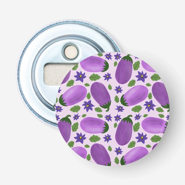 Blush & Bloom Eggplant Collection – Soft Lilac Flaschenöffner (Vorderseite)