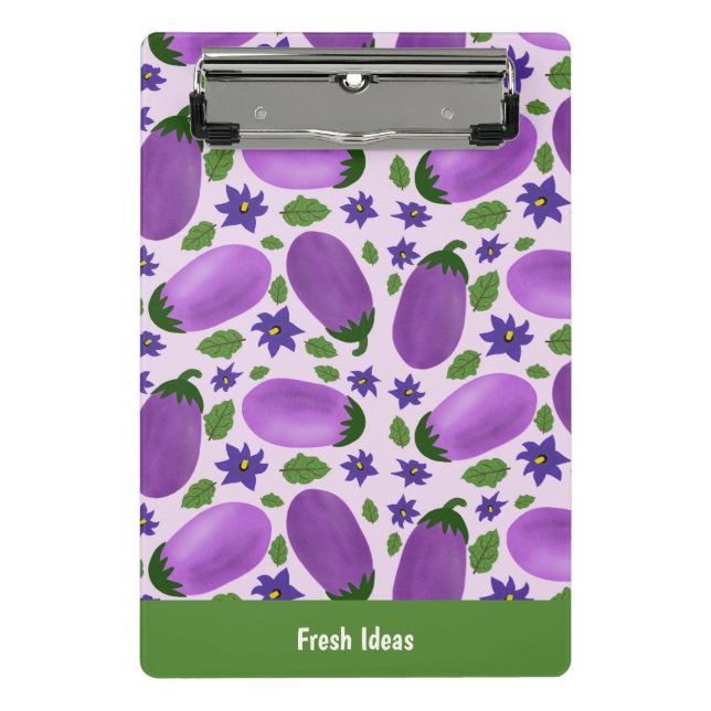 Blush & Bloom Eggplant Collection – Soft Lilac Mini Klemmbrett (Vorderseite)