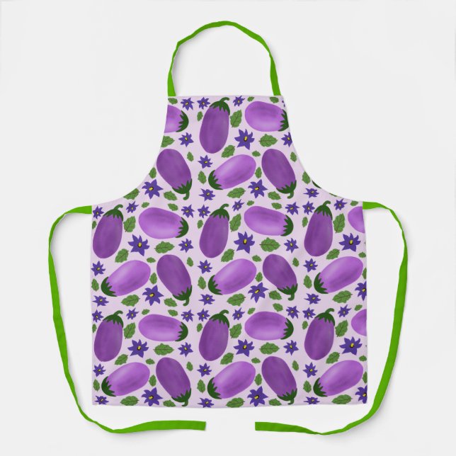 Blush & Bloom Eggplant Collection – Soft Lilac Schürze (Vorderseite)