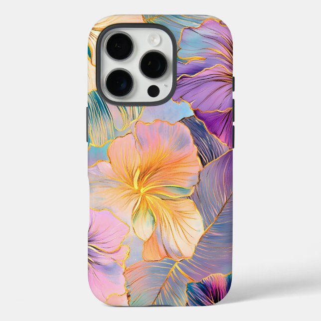 Blush Bloom Exotic Blätter Blume Case-Mate iPhone Hülle (Rückseite)