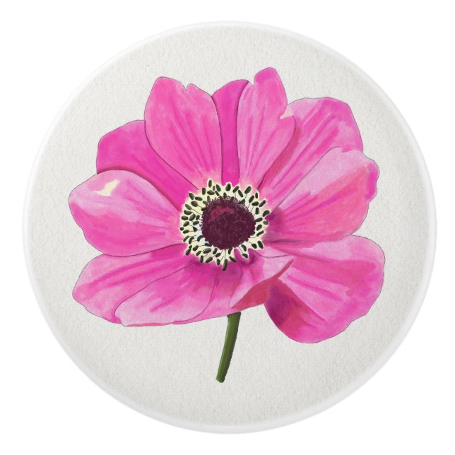 Blush Bloom floral knob Keramikknauf (Vorderseite)