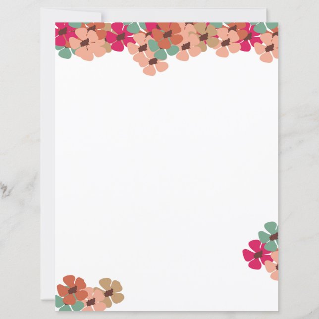 Blush & Bloom Florales Schreibpapier (Rückseite)