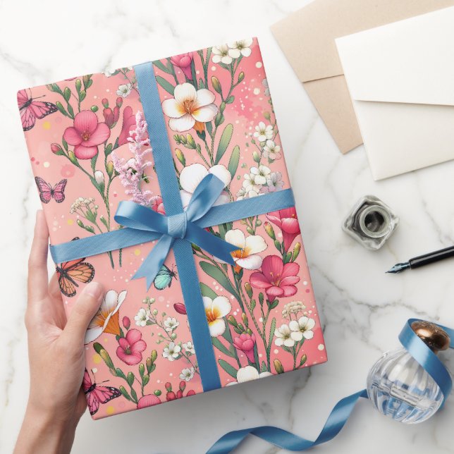 Blush Bloom Garden Geschenkpapier (Schenken)