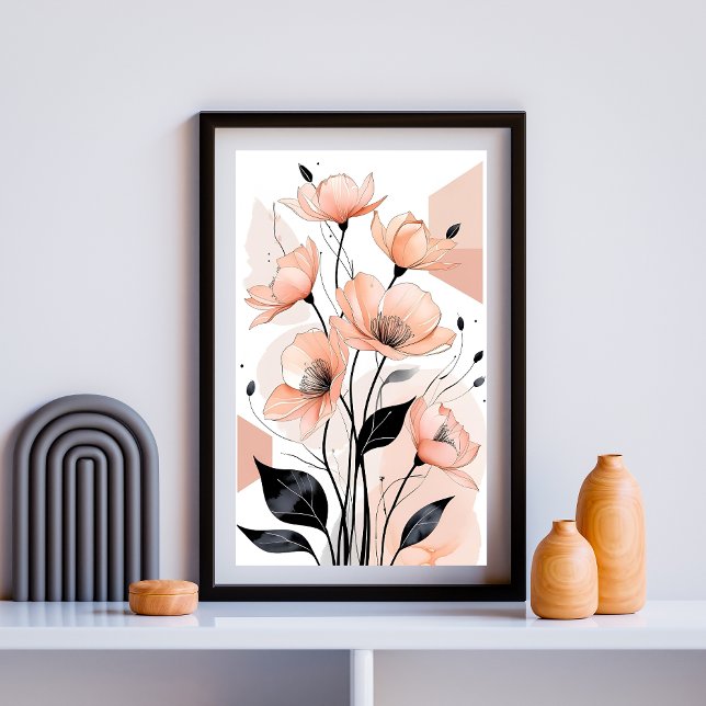 Blush Bloom Geometrie Poster (Von Creator hochgeladen)