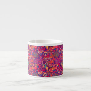 Blush Bloom: Künstlerisches rosa Gartenmuster Espressotasse