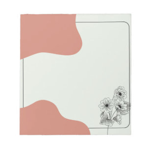 Blush & Bloom - Minimalistische Schreibblätter Notizblock