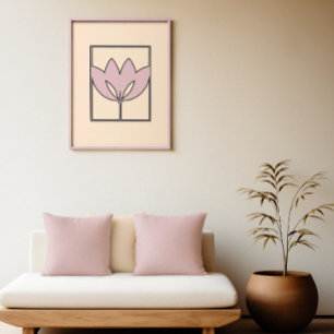 Blush Bloom - Moderner Lotus Kunst, Dichtung und M Poster