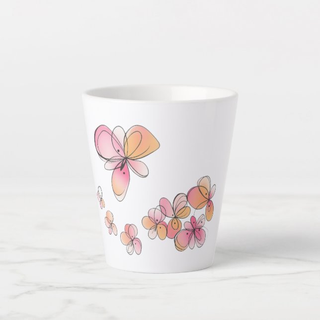 Blush Bloom - Pink Blumenkaffee & Tee Tasse (Vorderseite)