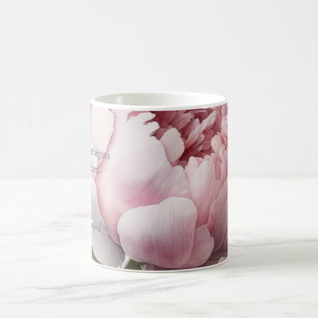 Blush bloom Tasse_ Pfingstrose Kaffeetasse (Mittel)