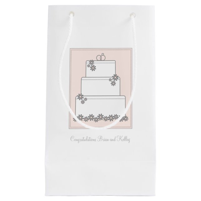 Blush Blooms Wedding-Geschenktasche Kleine Geschenktüte (Vorderseite)