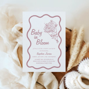 Blush Bloral Baby Dusche - Chic Baby in Bloom Einladung