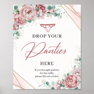 Blush Bloral eucalyptus Drop your Panties Poster